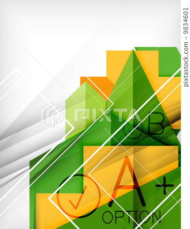 Infographic geometrical shape abstract background 9834601