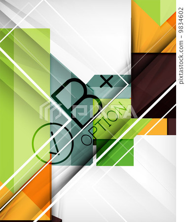Infographic geometrical shape abstract background 9834602