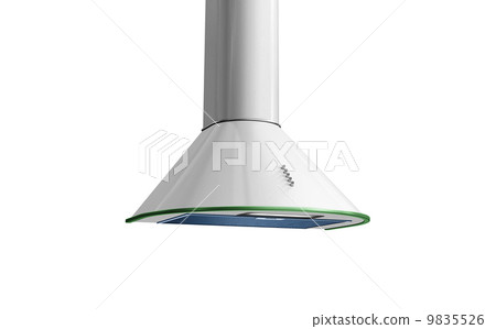 Kitchen hood on white background Kitchen hood on white background 9835526