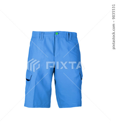 Blue jeans shorts isolated on the white background 9835531