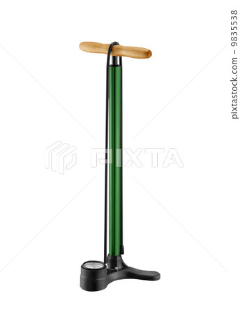 Bicycle Hand and Foot Air Pump with Manometer; on white 9835538