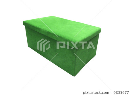 Soft footstool isolated on white background 9835677
