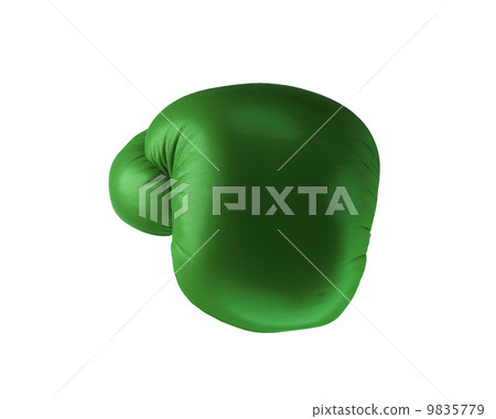 Green boxing glove 9835779