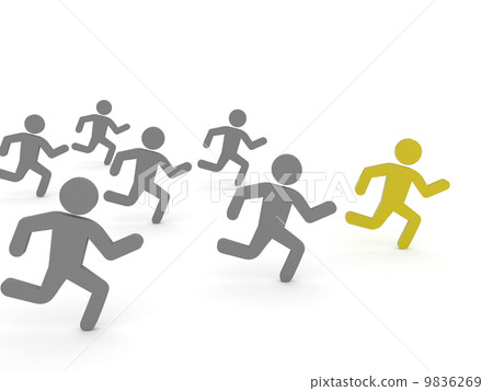 Leader of competition. Concept 3D illustration. Leader of competition. Concept 3D illustration. 9836269