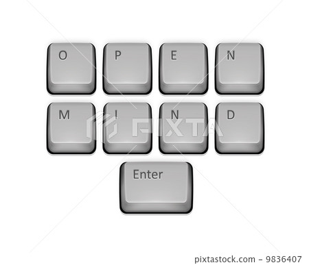 Phrase Open Mind on keyboard and enter key. 9836407