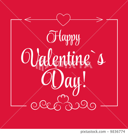Vector St Valentine Day's Greeting Card in Retro Style Design Vector St Valentine Day's Greeting Card in Retro Style Design 9836774