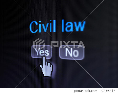 Law concept: Civil Law on digital computer screen Law concept: Civil Law on digital computer screen 9836817