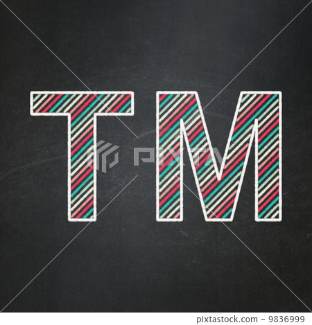 Law concept: Trademark on chalkboard background Law concept: Trademark on chalkboard background 9836999