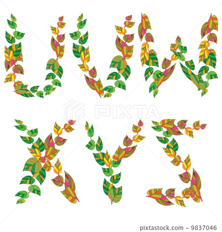 alphabet, plant, set - Stock Illustration [9837046] - PIXTA