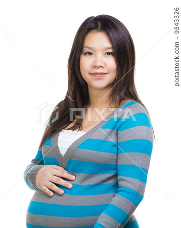 Asian pregnant woman portrait 9843326