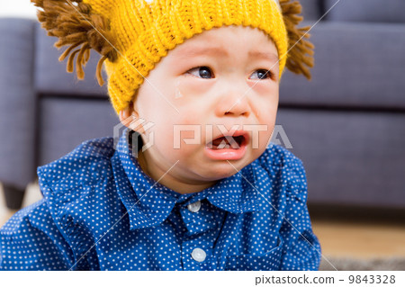 Asian baby boy crying 9843328