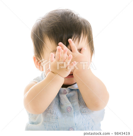 Baby covering eye 9843419