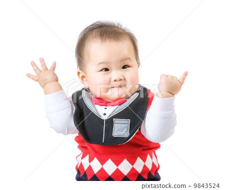 Baby boy isolated on white 9843524