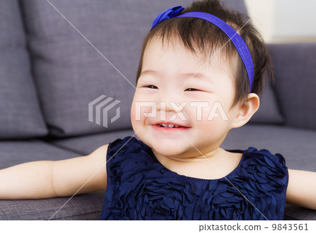 Baby girl giggle Baby girl giggle 9843561