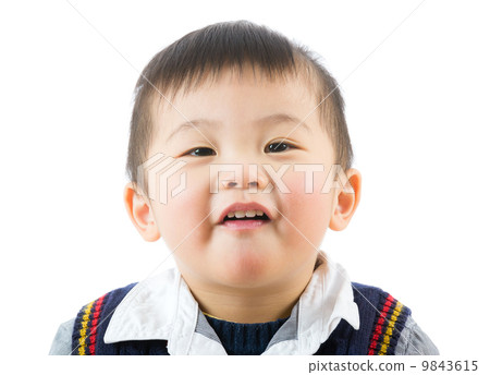 Little boy with funny face 9843615