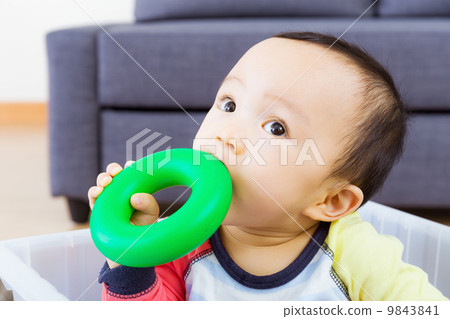 Asian baby boy bite toy 9843841