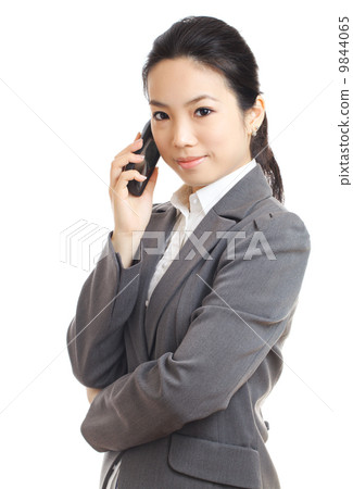 Asian business woman mobile Asian business woman mobile 9844065
