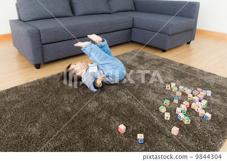 Asian baby boy try to do somersault 9844304