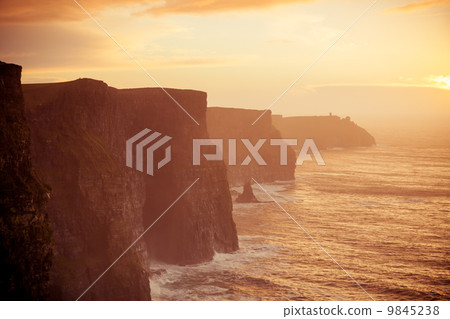 Cliffs of Moher at sunset in Co. Clare, Ireland Europe 9845238