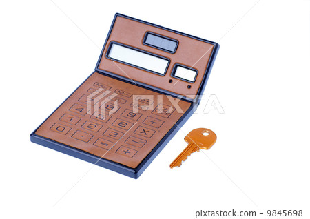 calculator and key 9845698