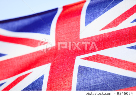 Closeup of UK ensign british flag. Symbol of european country. 9846054