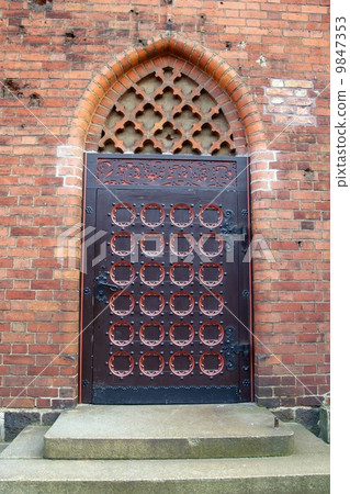 an old metal door handle an old metal door handle 9847353