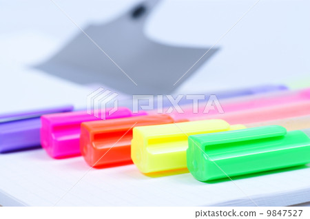 Colorful markers over a white background. Colorful markers over a white background. 9847527