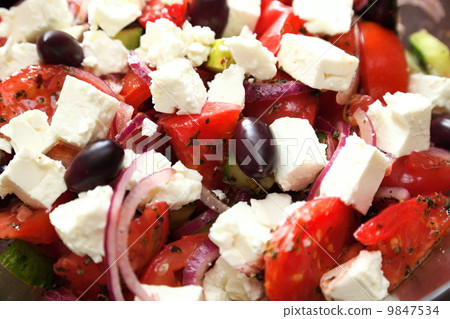greek salad fresh vegetable salad 9847534