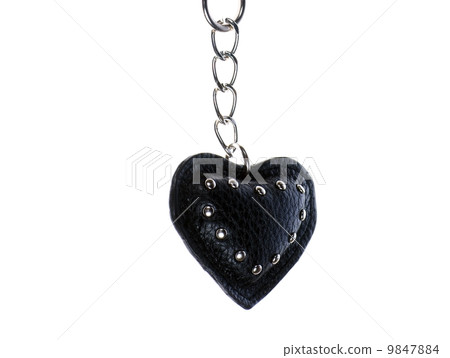 Two hearts fixed by chain, black and white. Two hearts fixed by chain, black and white. 9847884