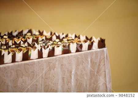Varieties of cakes desserts catering sweets 9848152