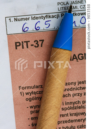 Filling in polish individual tax form PIT-37 for year 2013 Filling in polish individual tax form PIT-37 for year 2013 9853588