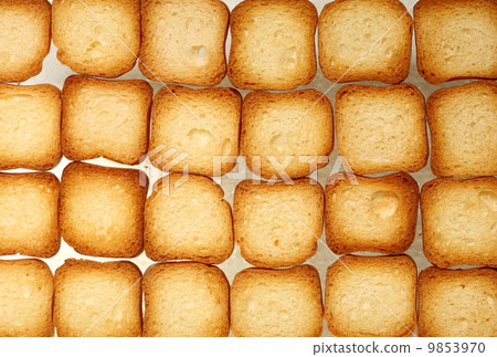 rusks bread toast biscuits, diet food background 9853970