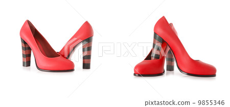 Woman shoes isolated on white 9855346