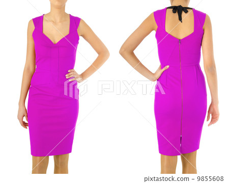 Set of woman dress on white 9855608