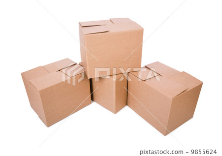 Set of boxes isolated on white Set of boxes isolated on white 9855624