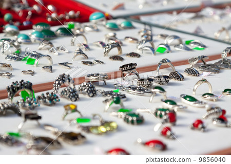 counter with silver jewelry 9856040