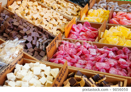 various  jelly on  counter 9856050