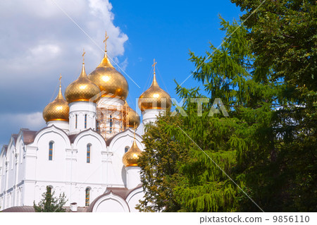 Domes of Assumption cathedral at Yaroslavl Domes of Assumption cathedral at Yaroslavl 9856110