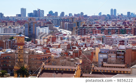 Top view of Barcelona Top view of Barcelona 9856222