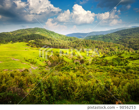 view of Pyrenees mountains. Aragon view of Pyrenees mountains. Aragon 9856253