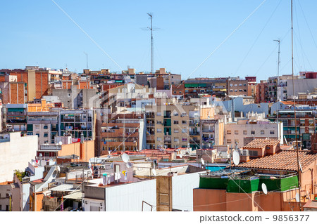 Top view of  mediterranean city 9856377