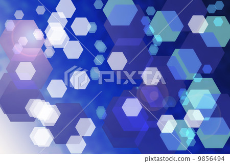 Abstract blue background with hexagons - Stock Illustration [9856494 ...