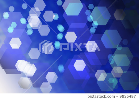 Abstract blue background with hexagons - Stock Illustration [9856497 ...