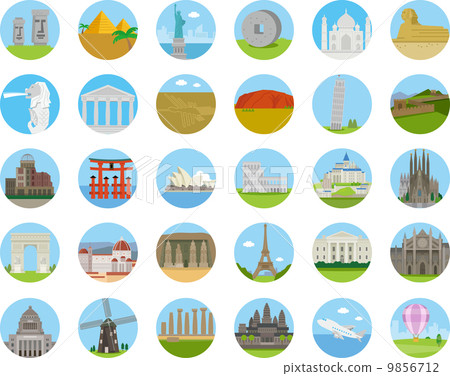 Set of sights of the world 9856712