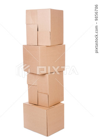 Set of boxes isolated on white Set of boxes isolated on white 9856786