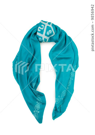 Warm scarf isolated on the white background Warm scarf isolated on the white background 9856942