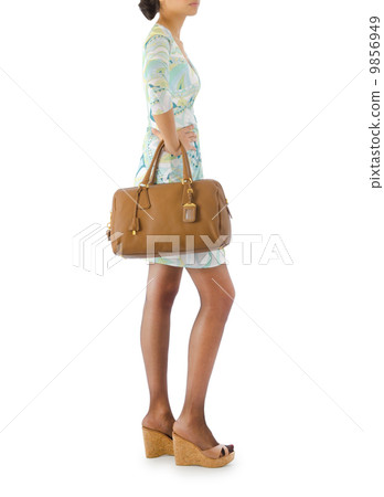 Woman in fashion dress concept on white Woman in fashion dress concept on white 9856949