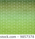 Green brick wall as background or texture 9857378