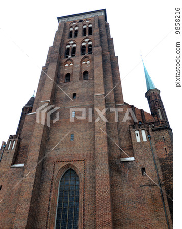 St. Mary's Basilica brick church Gdansk, Poland 9858216