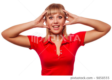 young girl beautiful woman face surprised surprise 9858555